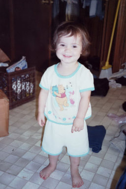 Calista in her Winnie-the-Pooh outfit
