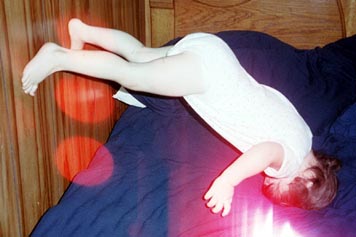 side view of headstand